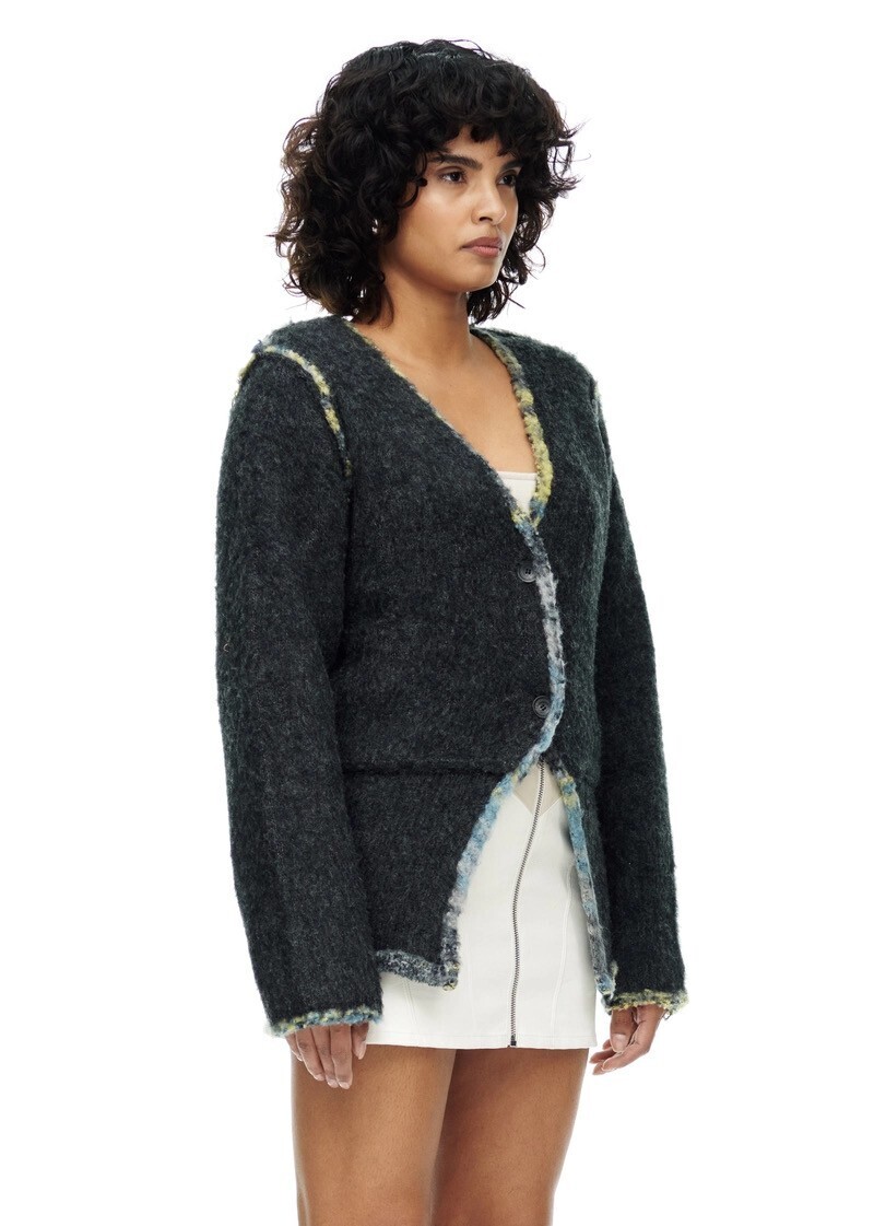 Perverze Double Face V-Neck Knit Cardigan