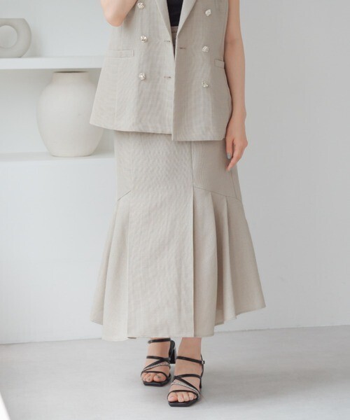 MISCH MASCH 麻調メッシュマーメイドスカート