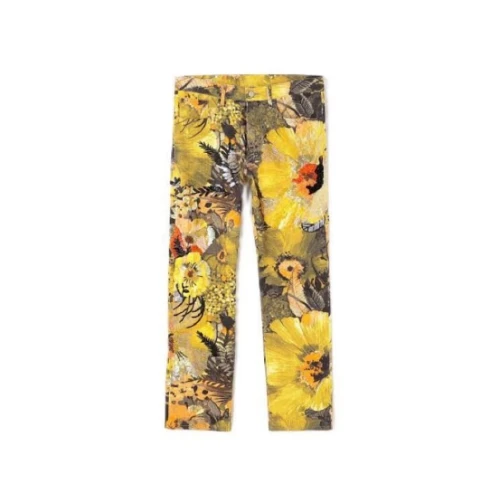 DRIES VAN NOTEN Multicolor Sequin Floral Trousers