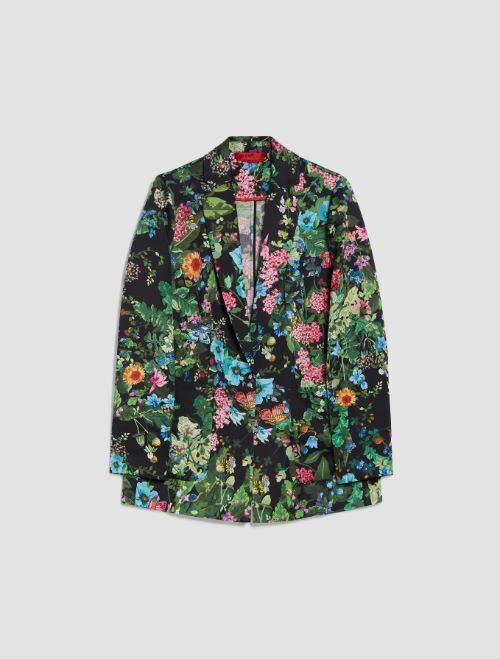 MAX＆Co. FARCITO　フローラル プリント エンバー サテン ブレザー
