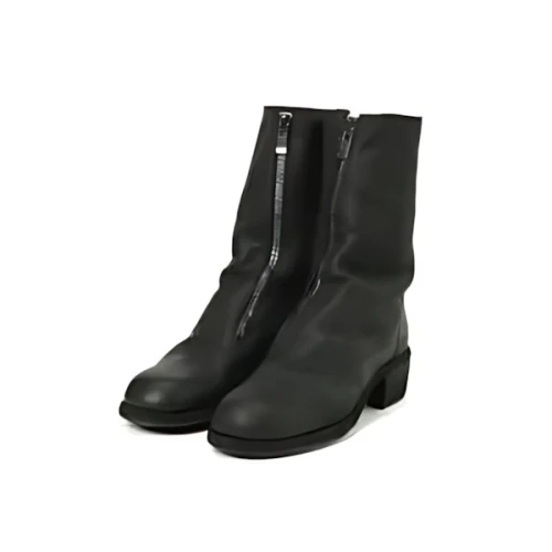 Yohji Yamamoto SOFT CALF LEATHER FRONT ZIPPER BOOTS