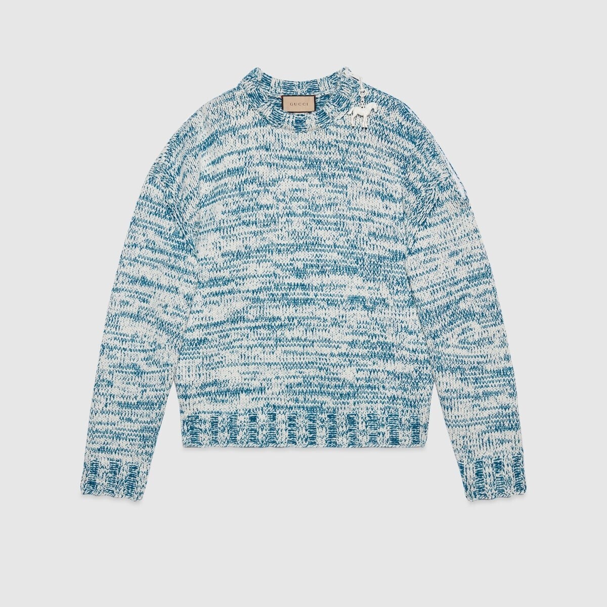 GUCCI Knit wool sweater with label