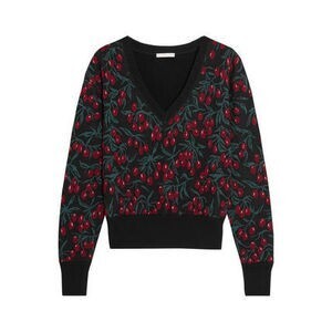 Chloé ウールブレンドチェリージャカードセーター