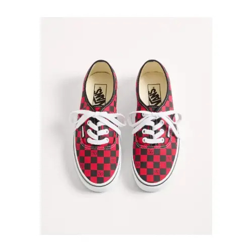VALENTINO × VANS Vロゴ チェッカーボードプリントファブリック ロートップスニーカー