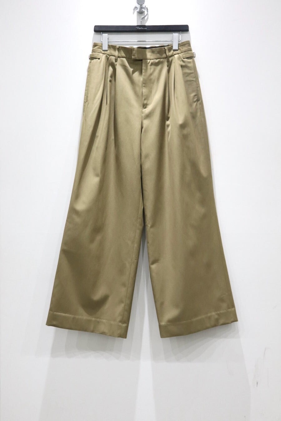BED J.W. FORD COTTON WOOL WIDE TROUSERS(BEIGE)