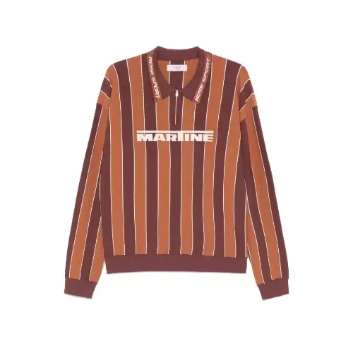 MARTINE ROSE striped polo shirt