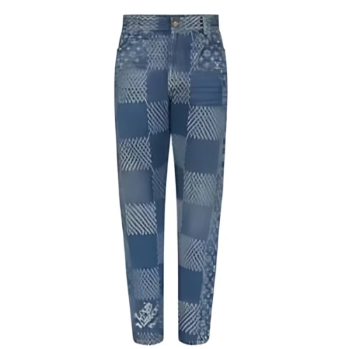 LOUIS VUITTON × NIGO Giant Damier Waves MNGM Denim Pants