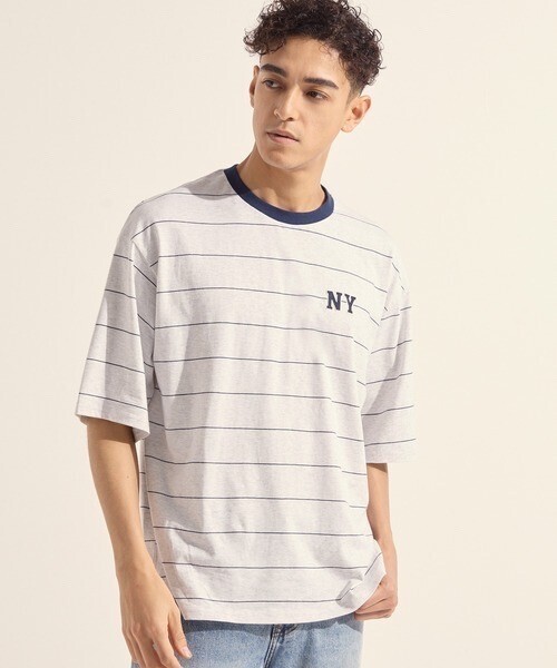 coca ボーダーワッペンTシャツ
