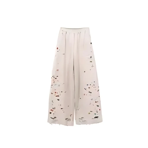 MIHARA YASUHIRO Sun Faded Like Sticker Print Wide Sweat Pants