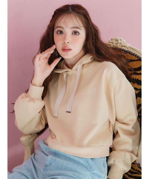 dazzlin ロゴショートフーディ