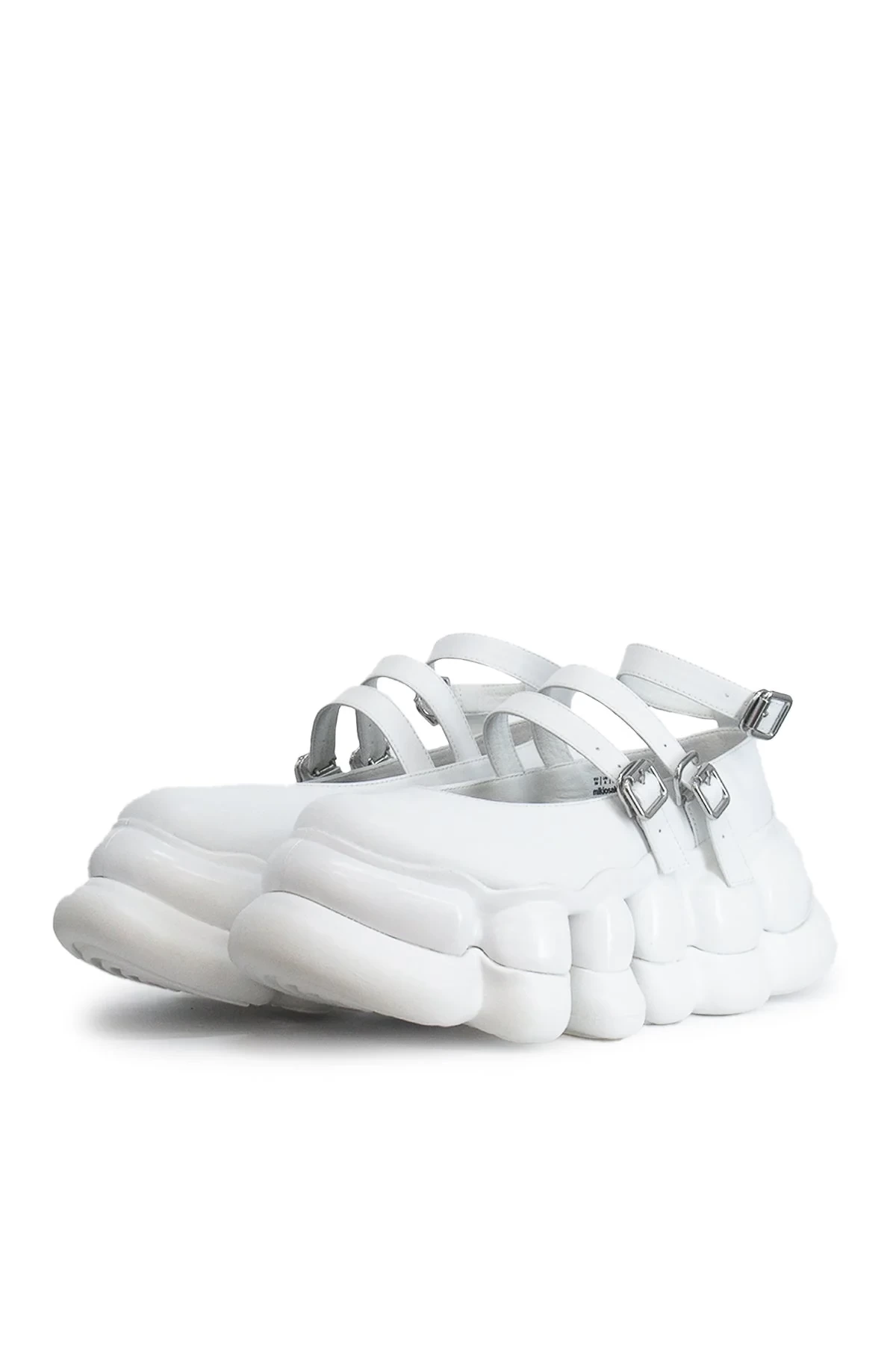 MIKIOSAKABE "Jewelry" Ark Three Straps Mary Jane / White