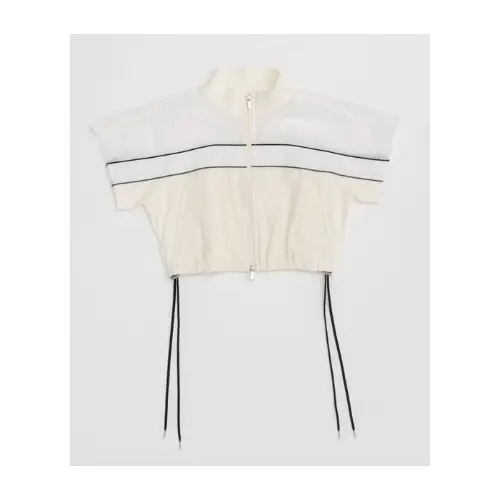 MAISON SPECIAL Color Block Half Sleeve Tops