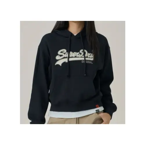 SUPERDRY W Vintage Logo Crop Hoodie