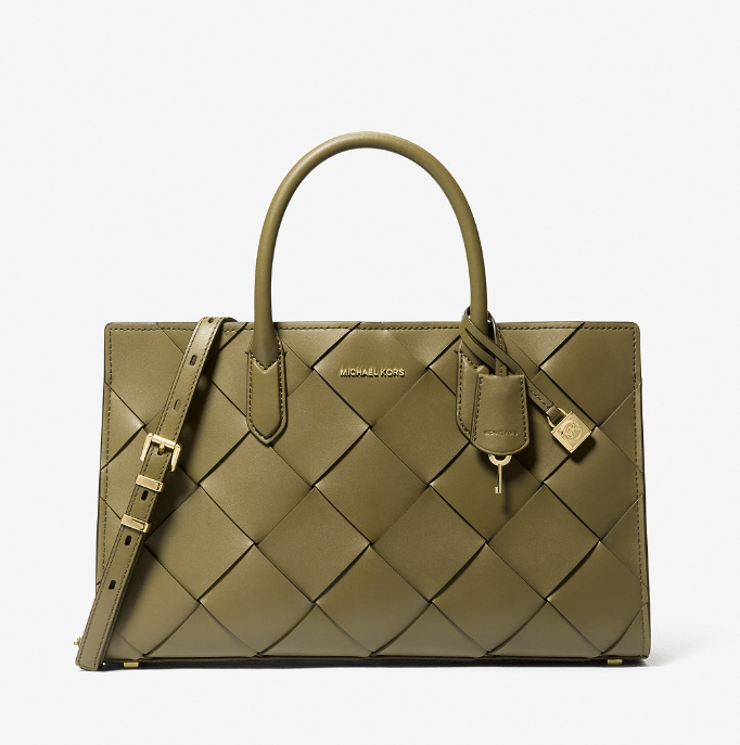 MICHAEL MICHAEL KORS SCARLETT ウーヴン レザー サッチェル ミディアム