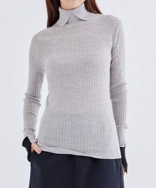 CINOH TURTLE NECK TIGHT KNIT
