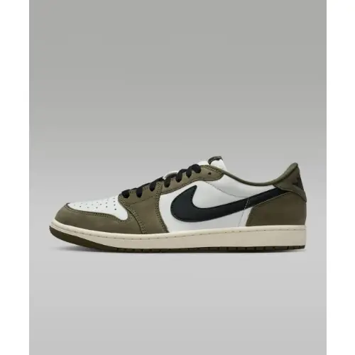 NIKE エア ジョーダン 1 レトロ LOW "Medium Olive and Summit White"