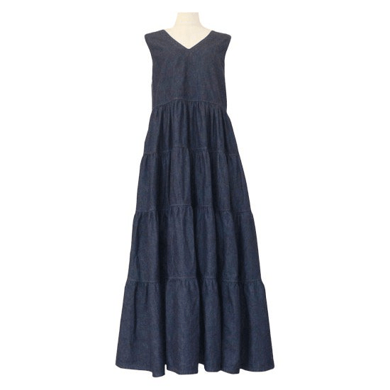 BayBee denim tiered dress(indigo)