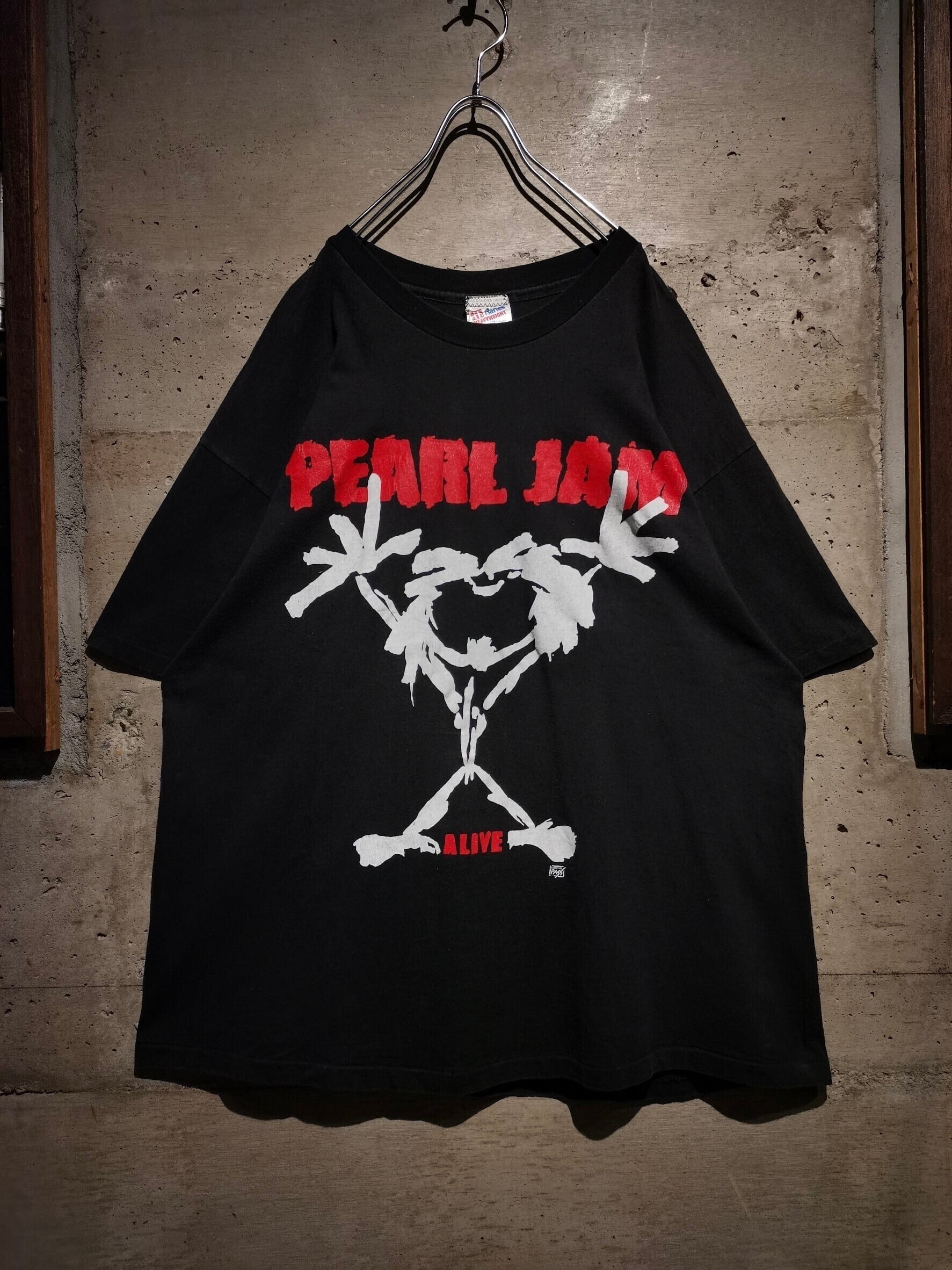 vintage "PEARL JAM" "ALIVE" Print Design Loose T-Shirt