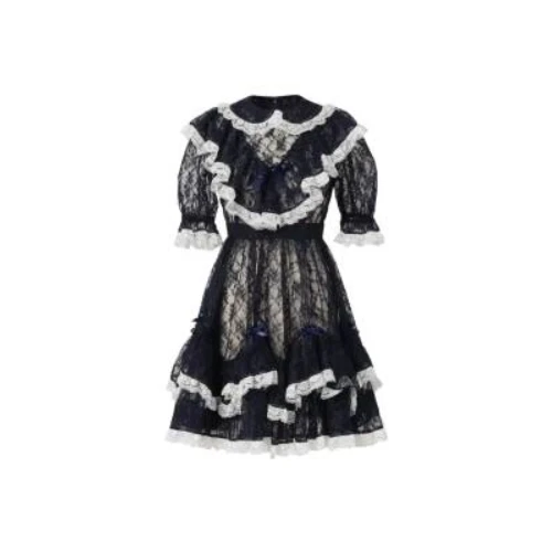MIKIOSAKABE Lace Lolita Dress / Navy white