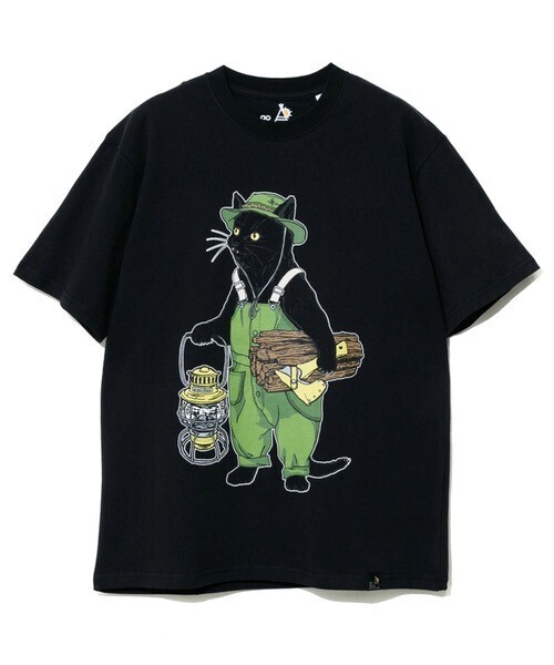 go slow caravan USA/C オーバーオールキャンパー猫TEE