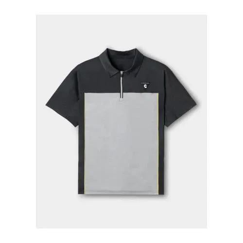 CRONOS DUAL TONE HALF ZIP POLO