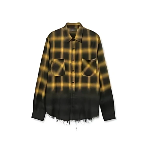 AMIRI DIP DYE SHADOW PLAID