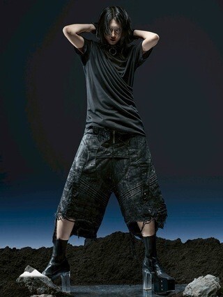 rich Knight Wide Waxed Short Pants