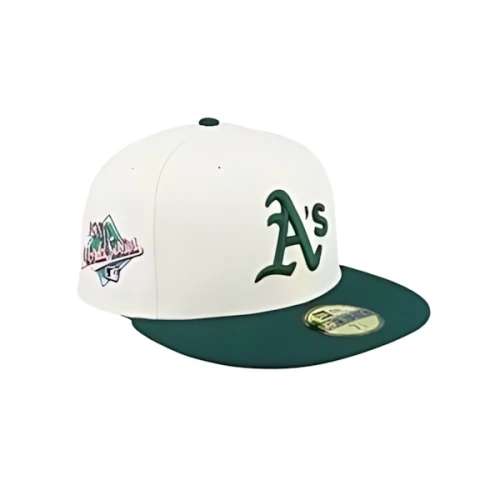 NEW ERA 59FIFTY Retro Collection オークランド・アスレチックス クロームホワイト グレーアンダーバイザー