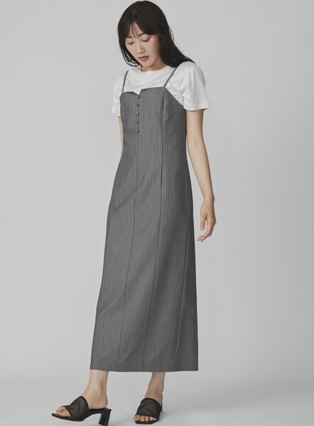 TONAL クルミ釦キャミワンピース