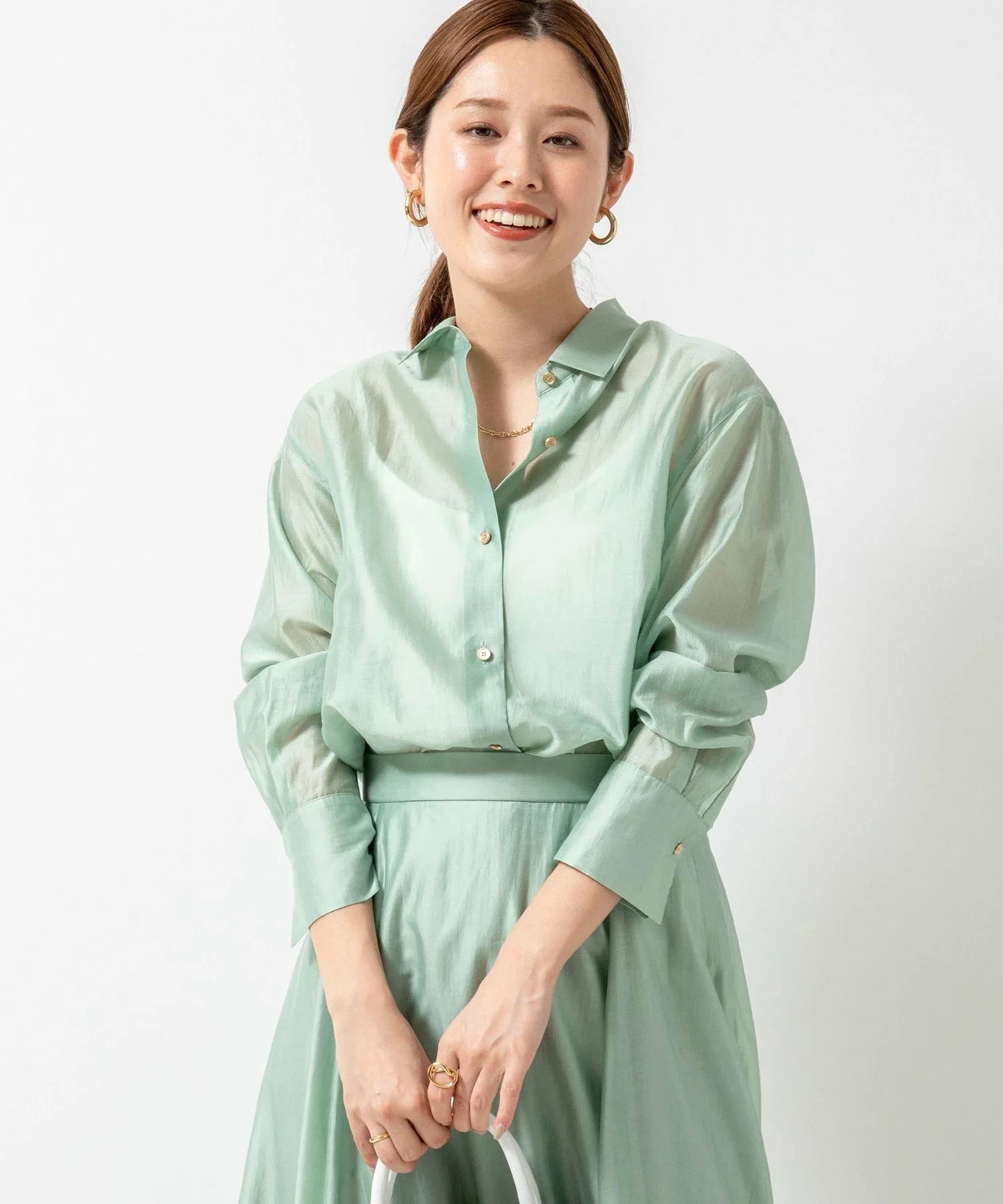 NOLLEY'S シアーローン2WAYシャツ