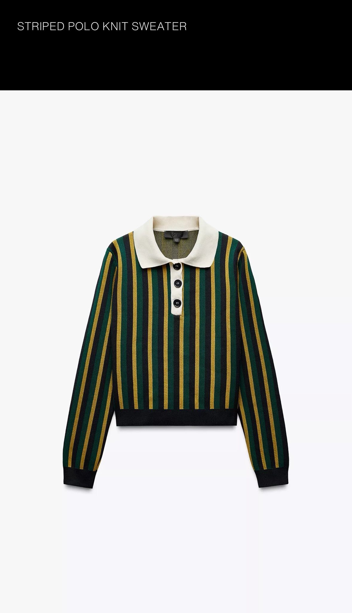 ZARA polo knit sweater