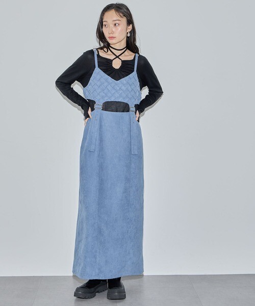 ELLEgirl カットワークプリーツジャンパースカート