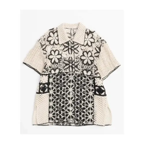 MAISON SPECIAL Mixed Lace Oversized Shirt