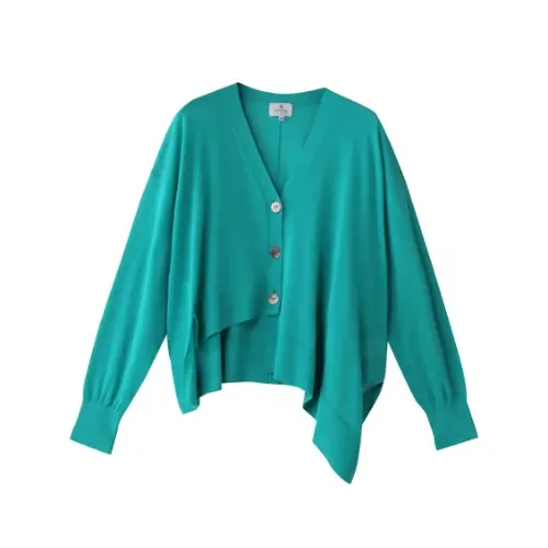 LANVIN en Bleu アシンメトリーヘムカーディガン