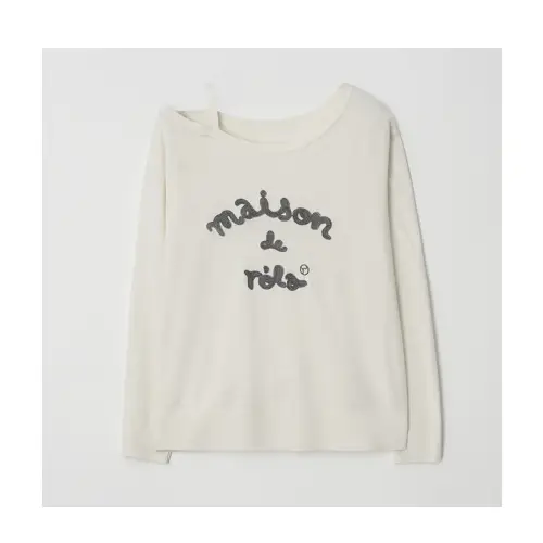 ROLAROLA MAISON DE ROLA EMBROIDERY OFF SHOULDER KNIT