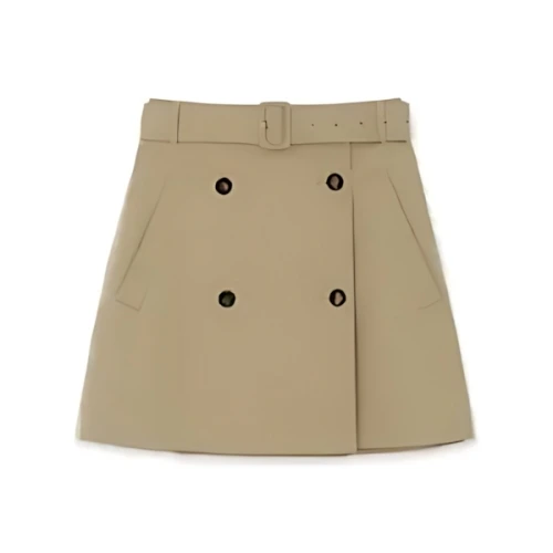 Kimhekim Belted Wrap Double Mini Skirt