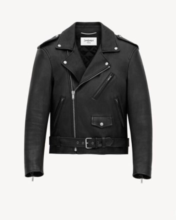 SAINT LAURENT バイカージャケットグレインラムスキン