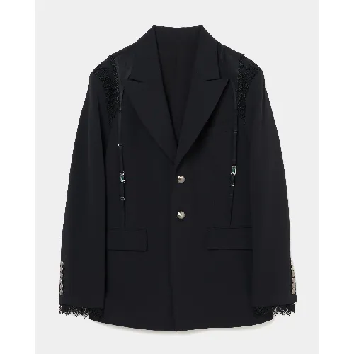 tanakadaisuke garter collar peaked lapel jacket