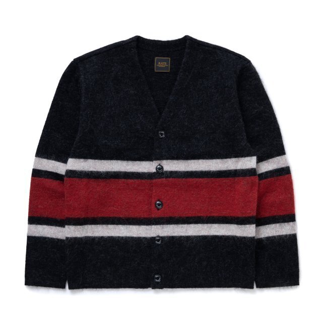 RATS RATS BORDER MOHAIR CARDIGAN