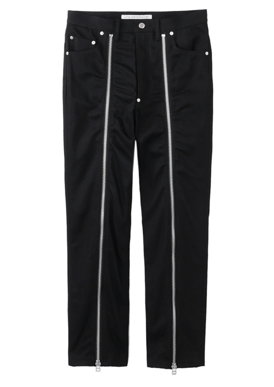 JOHN LAWRENCE SULLIVAN RIGID DENIM ZIPPED PANTS