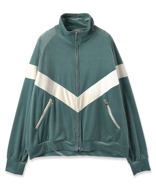 CULLNI Stretch Velour Bi Color Zip Up Blouson