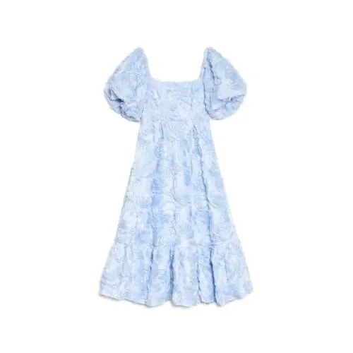 DREAM sister jane Dream Sister Jane floral tulle puff sleeve midaxi dress in blue