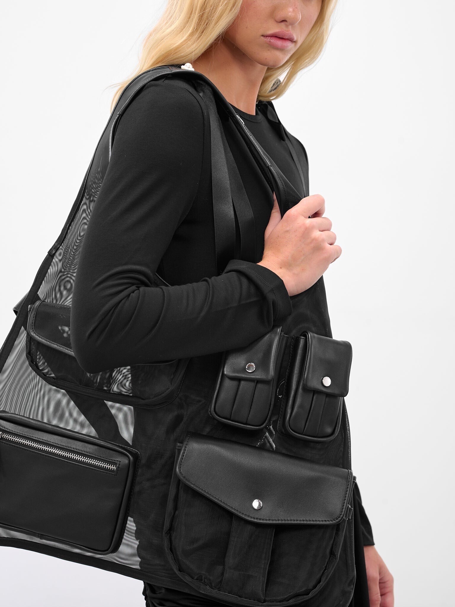Simone Rocha BLACK UTILITY POCKET VEST BAG