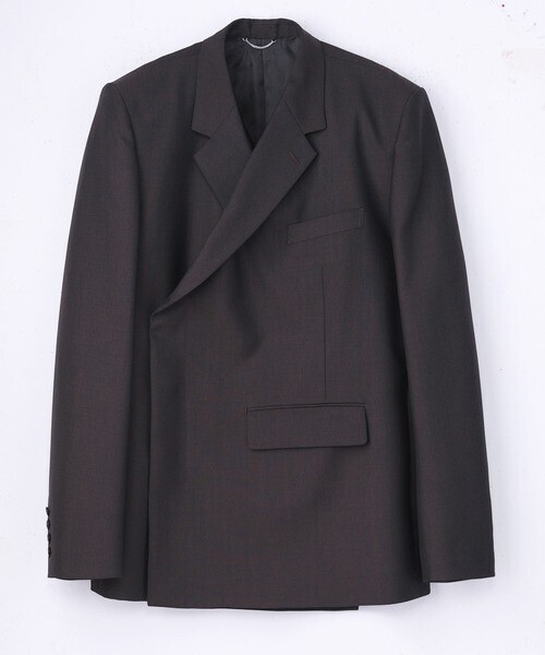JOHN LAWRENCE SULLIVAN MOHAIR WOOL FLY FLONT DOUBLEBREASTED JACKET