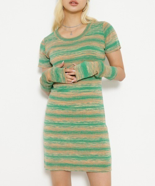 LAGUA GEM FEW COLOR ニットミニワンピース