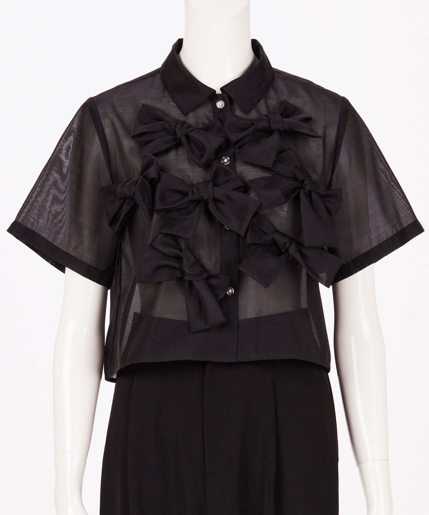 LAEMUSE SHEER RIBBON BLOUSE