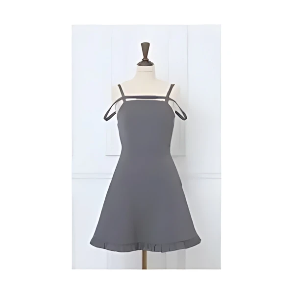 MISTREASS Narrow Strap Fit & Flare Mini Dress