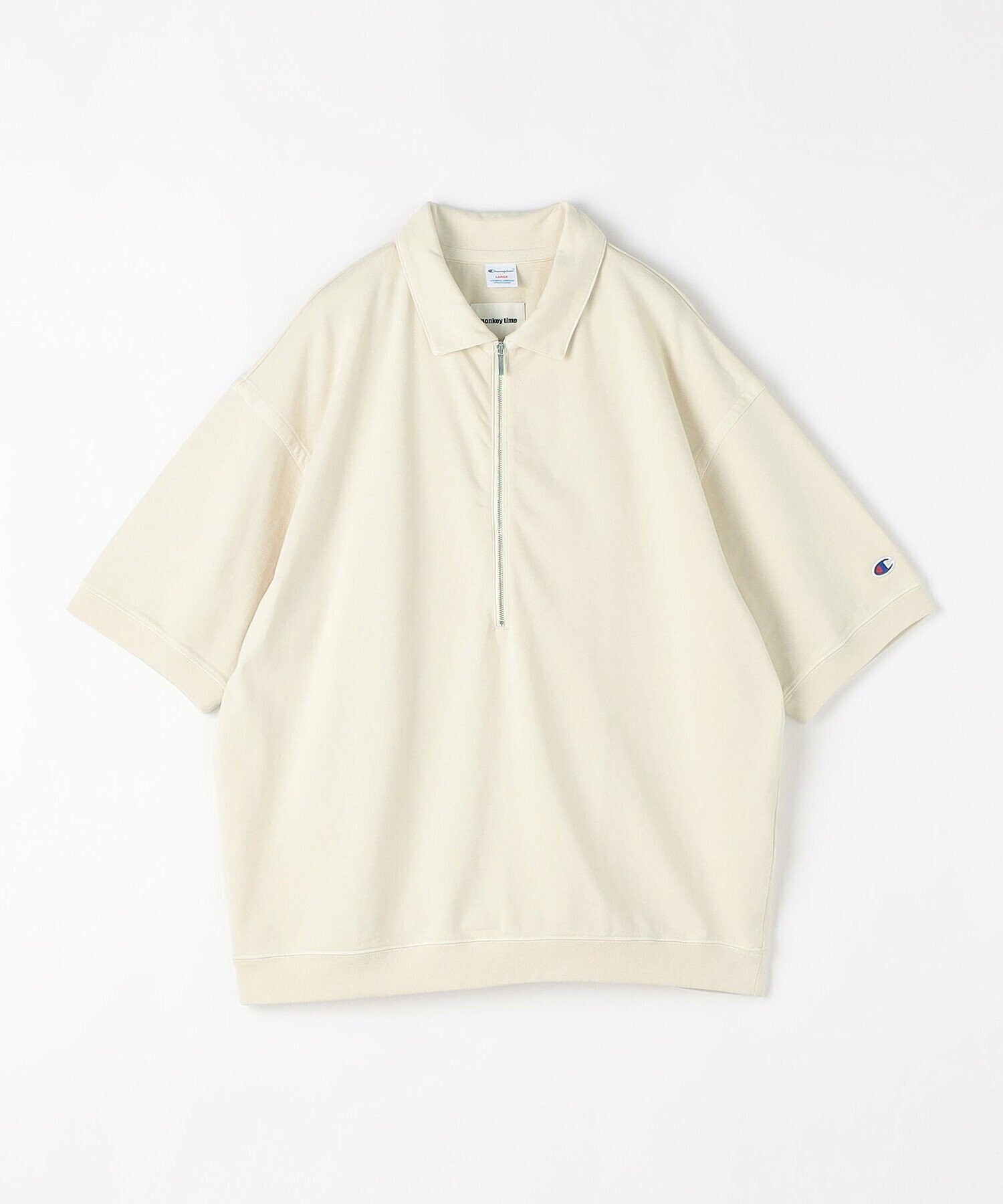 Champion <Champion * monkey time> ピグメント ジップ ポロシャツ