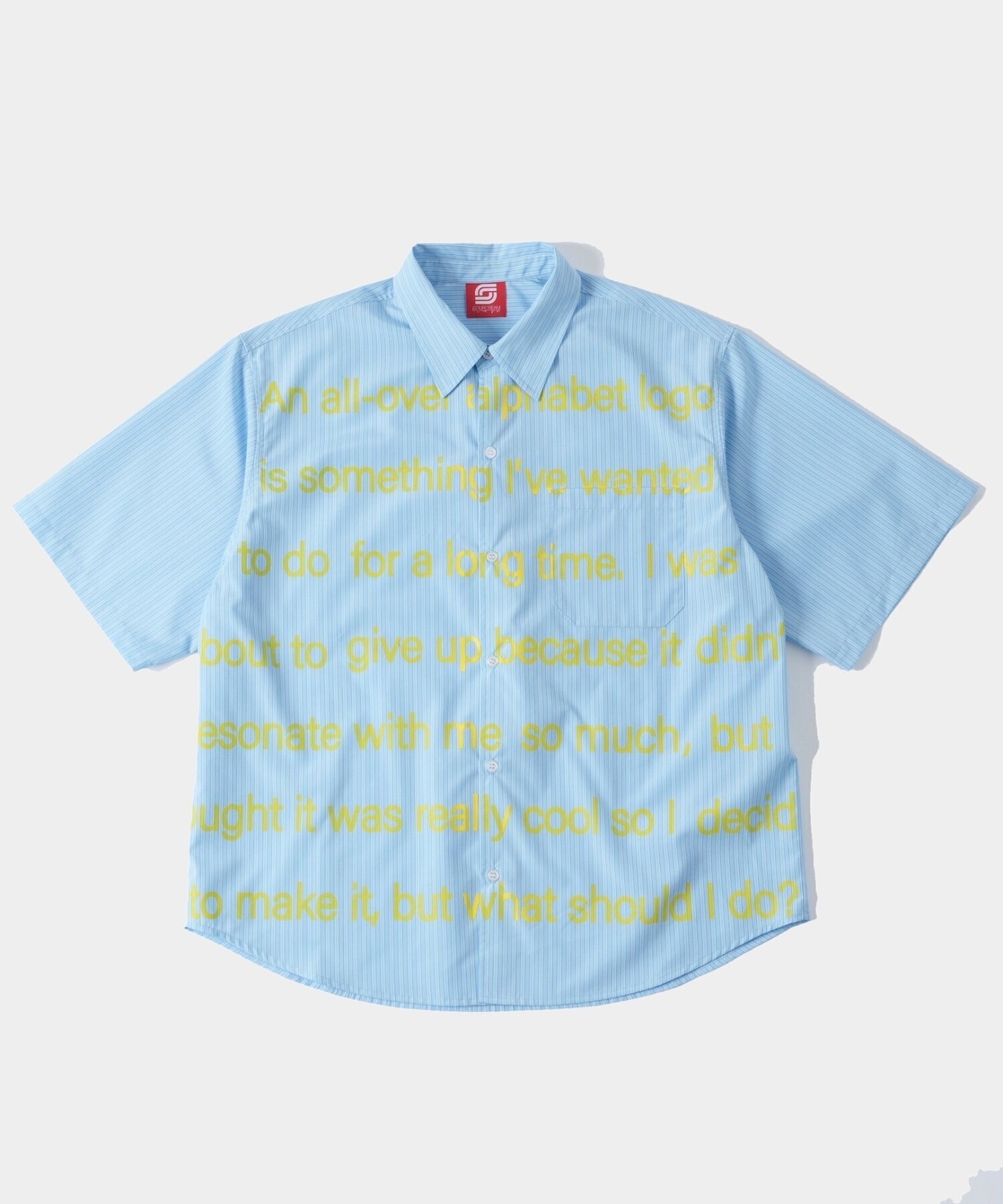 Sourcream メッセージプリント半袖シャツ