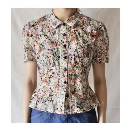 FUMIKA_UCHIDA Floral voile short sleeve shirt